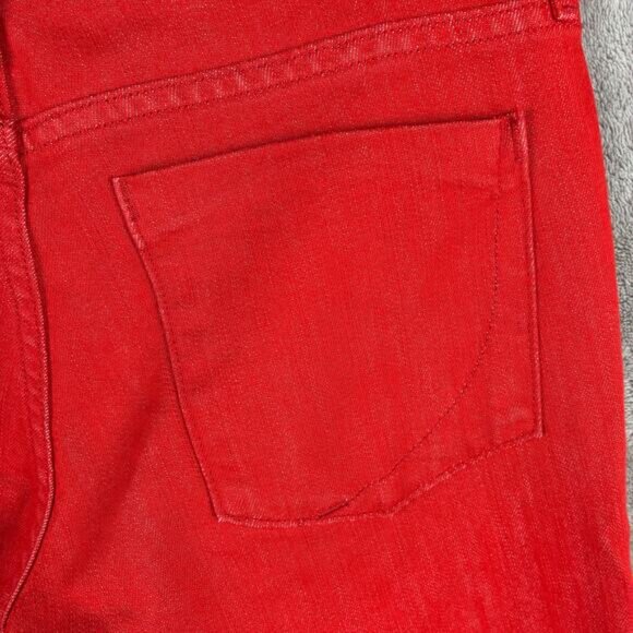 VTG Paper Denim and Cloth Jeans Jayne Wide Leg Mid Rise 27 Chili Red Designer - Picture 10 of 16